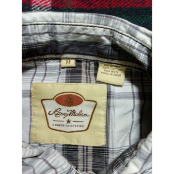 Larry Mahan Western Shirt Pearl Snap Cowboy Collection Plaid Vintage Size Medium - Picture 5 of 6